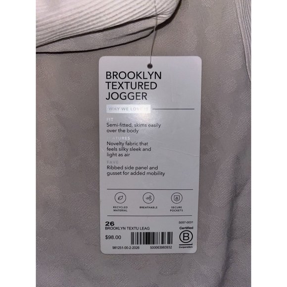 Athleta Brooklyn Textured Jogger-NWT-Size 26-Leopard Abalone Grey - Picture 3 of 4